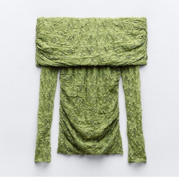 ZARA Off shoulder lace top size S - Picture 8 of 16